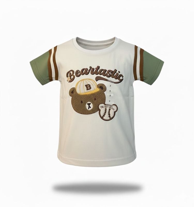 LITTLE M - SS T-SHIRT MIGHTY BEARTASTIC PRTBR3054