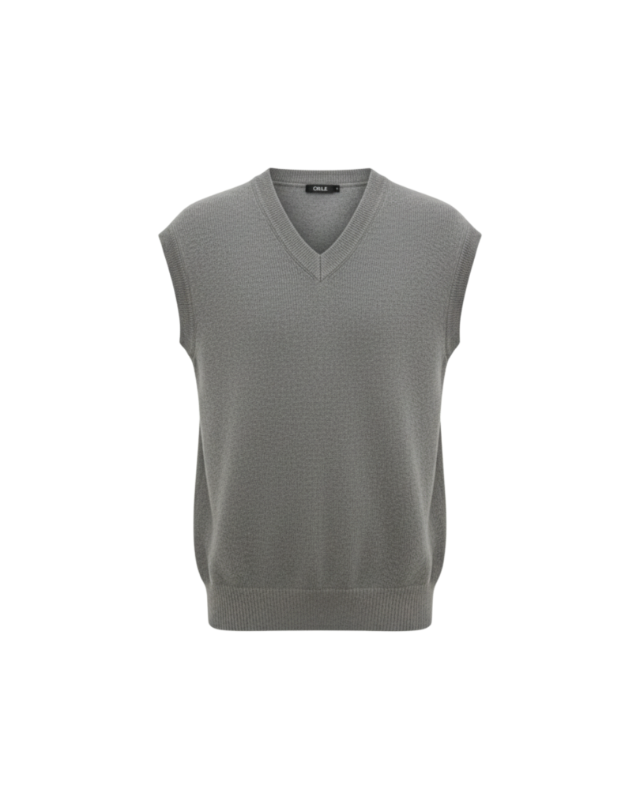 Cole - Vneck Flat Knit Vest Pria