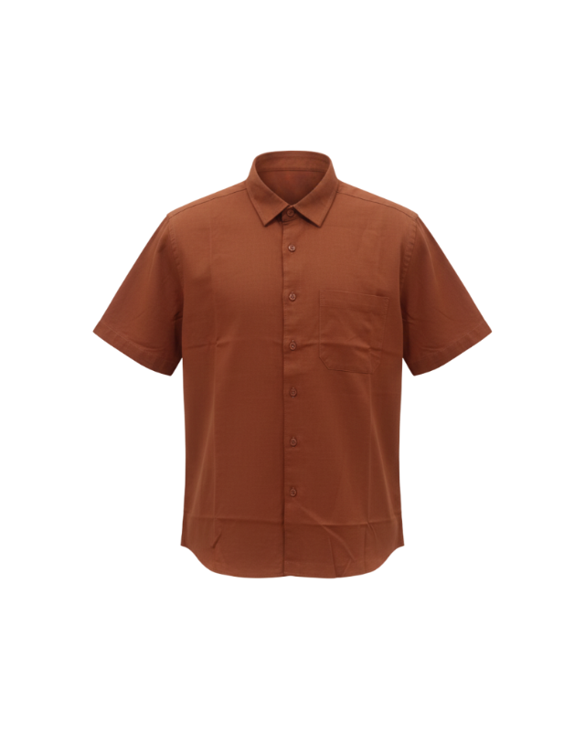 SCOTCH - Rust Executive Short-Sleeve Shirt