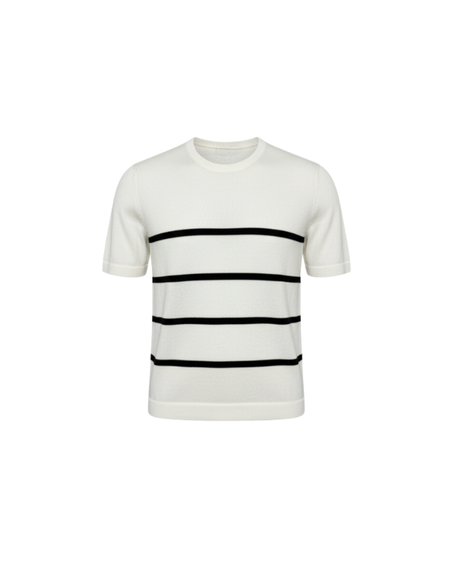 Cole - Stripes Flatknit Acrylic Kaos Pria