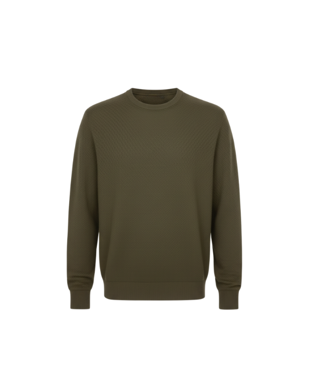 Cole - Flat Knit Round Neck Sweater Pria