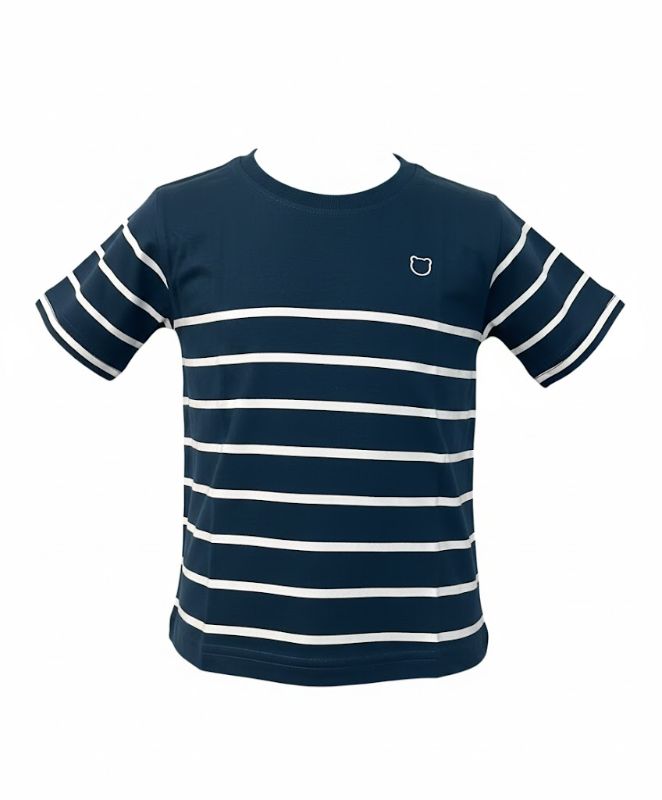 LITTLE M - SS T-SHIRT SALUR BEAR PSQ22505