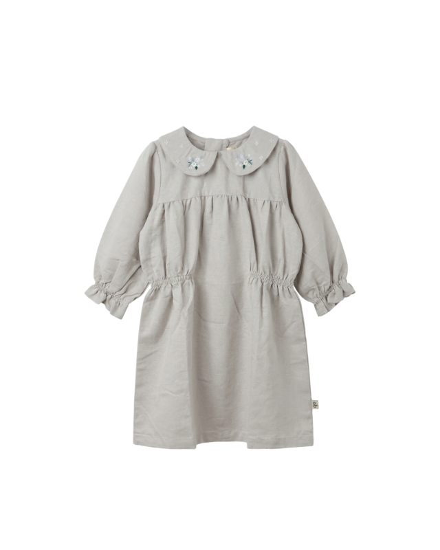 QNA GIRL - Silver Birch Embroidered Grace Dress