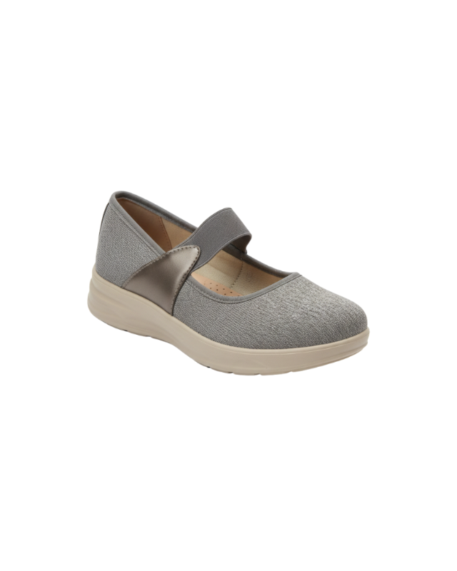 ST.MORITZ - Grey Active Mary-Jane Flats