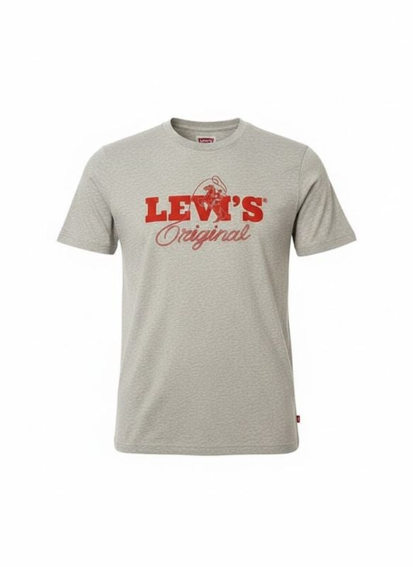LEVI'S - Classic Heritage Graphic Logo T-Shirt in Heather Grey