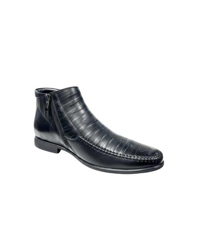 CROCODILE - Onyx Embossed Executive Boots