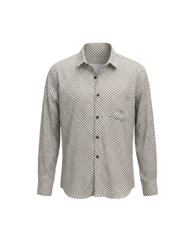 MOC - Kemeja Print (Mateo Orange Dark )