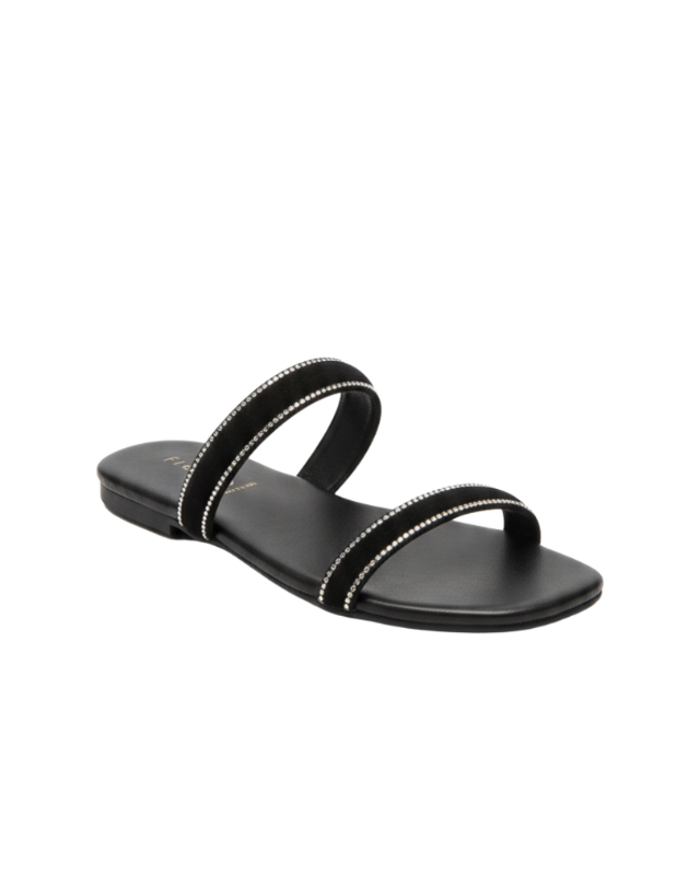 Fladeo - Elegant Crystal-Strap Flat Sandals