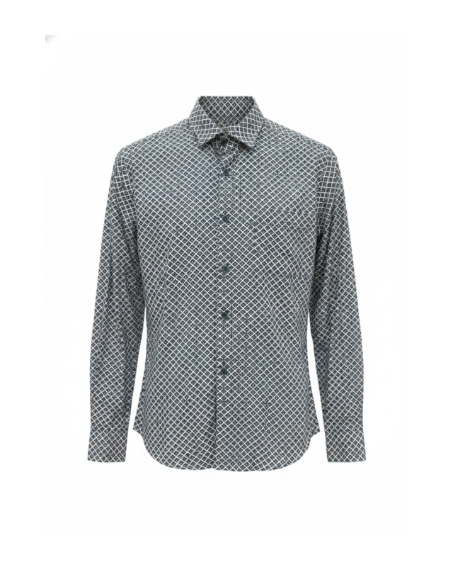 MOC - Kemeja Print (Mateo Green Dark)