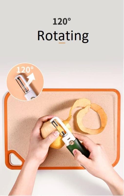 Zuha Pocket Knife, Kitchen Knife Peeler Portable Knife for Fruit 2 in 1 Knife and Peeler for Kitchen Travel Knife with case Stainless Steel Bled Pack of 1 (2 in 1)