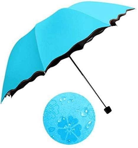 Zuha 3 Fold Magic Umbella Anti UV Protection, Beautiful Creative Magical of Blooming Flowers Design Multi Style Umbrella for Man and Women
