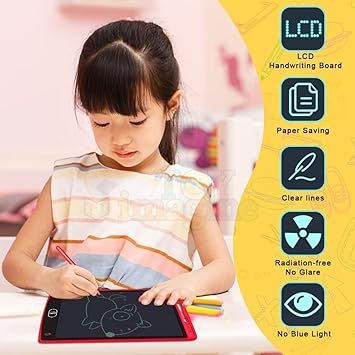 Zuha Imagine LCD Writing Tablet for Kids – 8.5 Inch Digital Slate Pad for Drawing & Writing | Rewritable LCD Board for Kids Age 3-10 Years | Smart Writing Tab for Boys & Girls