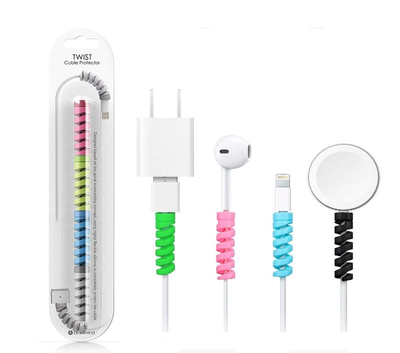 Zuha Spiral Cable Protector Cord Saver for Mac Charger, iPhone Charger, Wire Protector, Lightweight Durable Flexible Wire Winder for Charging Cables, Data Cables, Earphones