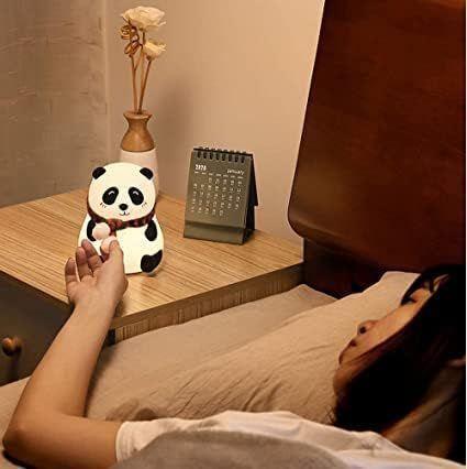 Zuha Panda Night Lamp Silicone Touch Color Changing LED Rechargeable Night Light for Kids, Gifts for Girls & Boys | Cute Unisex Bedroom Decor | Valentine Special | Soft BPA-Free | Nightlight