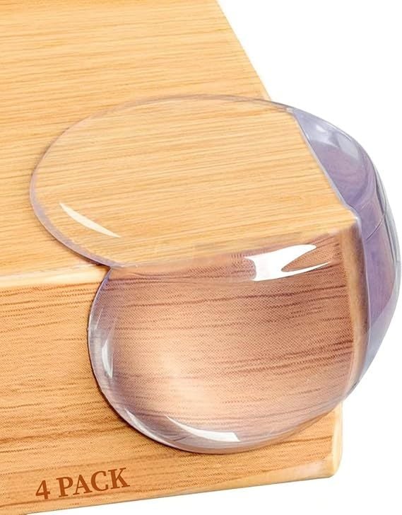 Zuha 4 PCS Corner Protector for Furniture - Table Edge Guards with Silicon and Soft Gel, Sharp Corner Protection, Transparent PVC - Childproof Safety for Sharp Edges