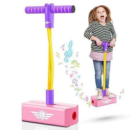 Zuha Kids Pogo Jumper Fun and Safe Pogo Stick for Toddlers, Durable Foam Bungee Jumping Stick Makes Squeaky Sounds Improves Balance, Bouncing Toy for Ages 3 and up Holds up to 250lbs