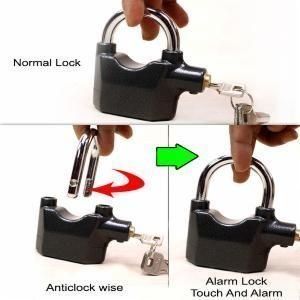 Zuha Alarm Security Lock – Motion Sensor, 110dB Siren Alert, Heavy-Duty Anti-Theft Padlock with 3 Keys, Weather-Resistant Heavy Body for Bikes, Gates, Doors, Sheds | Black