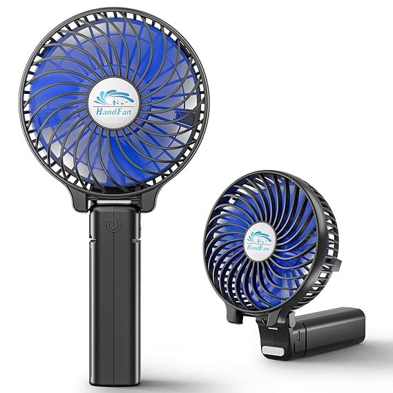 Zuha Portable Mini Fan - Rechargeable Hand Fan with 3 Adjustable Speeds, 2000mAh Battery, Lightweight Design, Low Noise, and Easy Portability for Indoor and Outdoor Use