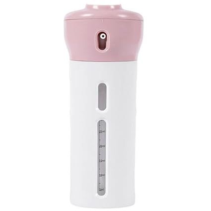 Zuha 4 in 1 Travel Size Dispenser Bottle Set Refillable Plastic Leak Proof Toiletries Cosmetic Liquid Lotion Container (Multi Color)