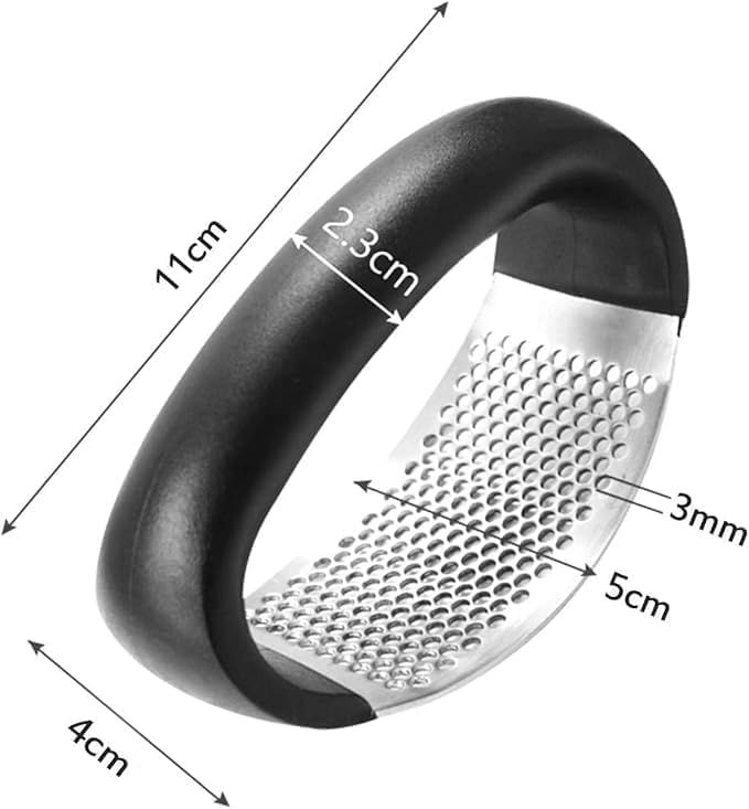 Zuha Kitchen Stainless Steel Garlic Press with Ergonomic Handle,Garlic Crusher, Handy Garlic Crusher, Kitchen Garlic Crushing Tool Stainless Steel