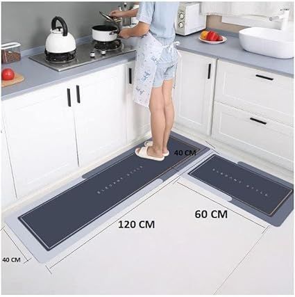Zuha Kitchen Mats, Waterproof Memory Foam Kitchen Rugs, Standing Desk Mat Floor Mats, Comfort Runner Rug Carpets for Kitchen Floor, Sink (Standerd)