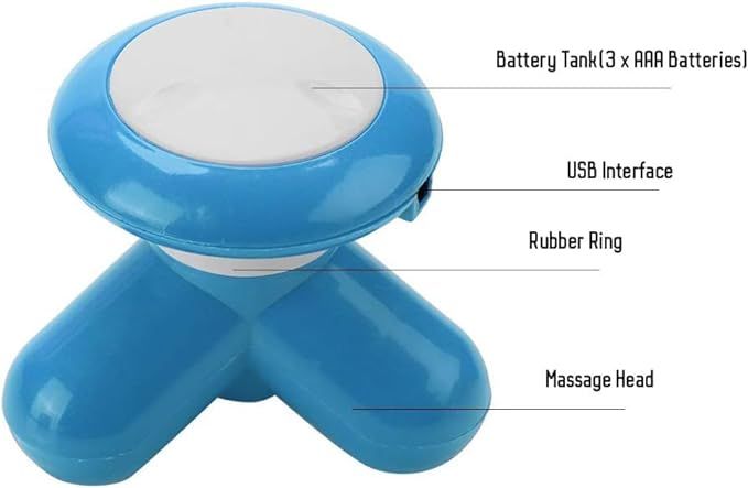 Zuha Acupressure Electric Mini Full Body Vibration Massager Mimo Mini Vibration Full Body Massager Slimming Body Massager For Pain Relief With USB Port, Multicolour