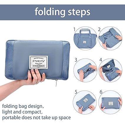 Zuha Storite Nylon 40 Cms Imported Foldable Travel Duffle Bag For Women, Expandable Lightweight Waterproof Carry Weekender Overnight Luggage Bag