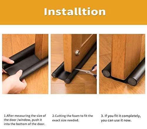 Zuha Perpetual Door Guard for Home - Gap Filler Flexible Door Bottom Sealing Strip (39 Inches, Pack of 2) Sound-Proof, Reduce Noise, Energy Saving Door Stopper for Reduce Door Dust, Insects Protector