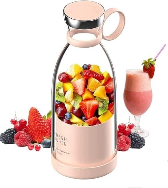 Zuha Mini Portable USB Juicer Bottle | Electric Blender for Juices, Smoothie, Protein Shakes | Perfect for Travel Gym Office | Self Mixing Grinder, USB Rechargeable