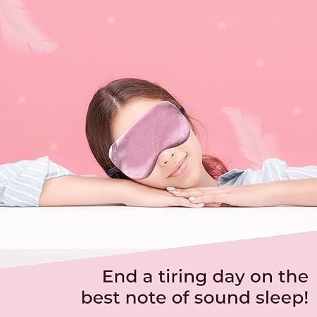 Zuha Eye Mask for Sleeping with Adjustable Strap Super Soft Sleeping Mask Blind Fold for Comfortable Sleep Travelling Sleep Mask Pad for men and women z