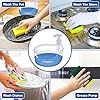 Zuha Double Layer Soap Dispenser for Bathroom Accessories Dishwasher Liquid Holder Liquid Dispenser Pump with Sponge Holder Kitchen Sink Accessories Items(Multi Colour) Plastic