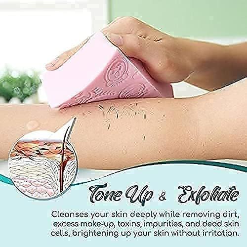 Zuha Pack 1 Super Soft Bath Sponge Scrubber for Kids & Babies - Gentle Cleaning, Exfoliating, and Dead Skin Removal- Perfect for Men and Women (Surprise Colors)