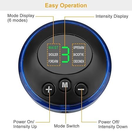 Zuha Ems Foot Massager Pain Relief,Electric Ems Massage Machine Mat,Rechargeable Portable Folding Automatic With 8 Mode/19 Intensity For Legs,Body,Hand Device For Men And Women