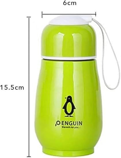 Zuha Penguin Water Bottle 150 ml Thermos Penguin Shape Stainless Steel Vacuum Cup Flask Bottle to Store Juice Hot & Cold Tea Coffee for Outdoor1pc, Multi Colour