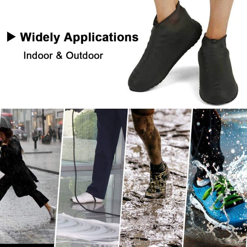 Zuha Reusable Waterproof Silicone Shoe Covers – Non-Slip Rain & Mud Protector for Men, Women & Kids | Ideal for Outdoor, Kitchen, and Indoor Use