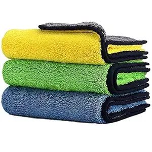 Zuha Auto Hub Heavy Microfiber Cloth for Car Cleaning and Detailing, Double Sided, Extra Thick Plush Microfiber Cloth, Lint-Free, 800 GSM (Size 40cm x 40cm)/Pack of 1,