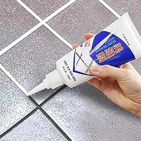 Zuha Brand Tiles Gap Filler Waterproof, Gap Sealant, Grout, White Cement Paste Tube, Gap Filler for Walls and Joints, Waterproof Sealant, Tile Gap Filler Tube for Kitchen, Bathroom (180 ML.)