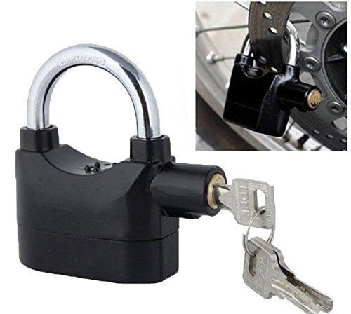 Zuha Alarm Security Lock – Motion Sensor, 110dB Siren Alert, Heavy-Duty Anti-Theft Padlock with 3 Keys, Weather-Resistant Heavy Body for Bikes, Gates, Doors, Sheds | Black