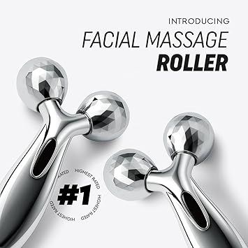 Zuha 3D Manual Solar Powered Face & Body Massager Roller – Skin Lifting, Wrinkle Remover, Facial Massage Tool for Relaxation, Tightening & Firming – Anti-Aging Beauty Tool for Women & Men