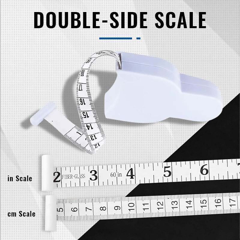 Zuha Body Measuring Tape with Lock Pin and Retractable Push Button 150 CM Measurement Tape Measure for Body for Fat Measurement and Weight Loss Sewing Tape Tailor Tape