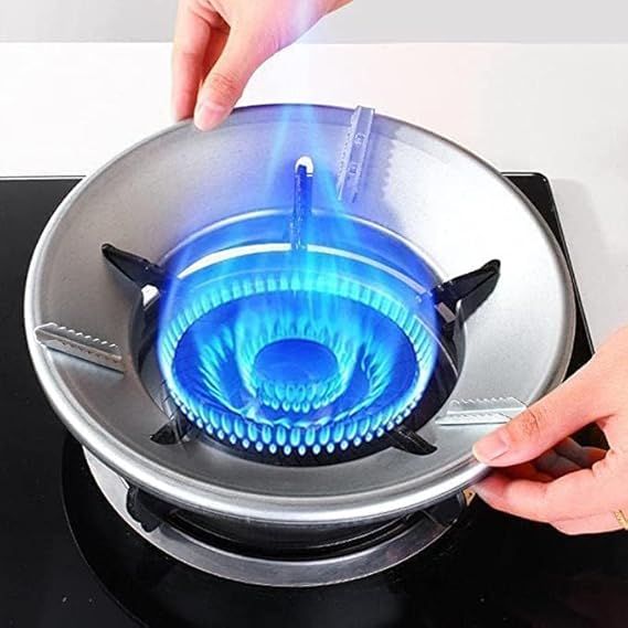 Zuha Premium Gas Saver Stand Round Burner Cover & Flame Protector – Windproof Gas Stove Cover for Flame, Gas Saver for Stove Ensuring Safe and Efficient Cooking