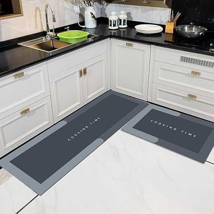 Zuha Kitchen Mats, Waterproof Memory Foam Kitchen Rugs, Standing Desk Mat Floor Mats, Comfort Runner Rug Carpets for Kitchen Floor, Sink (Standerd)