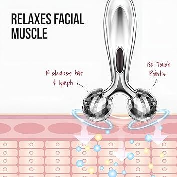 Zuha 3D Manual Solar Powered Face & Body Massager Roller – Skin Lifting, Wrinkle Remover, Facial Massage Tool for Relaxation, Tightening & Firming – Anti-Aging Beauty Tool for Women & Men