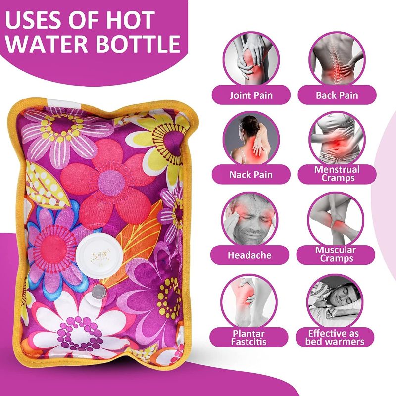 Zuha Hot Water Bag Heating Bag Gel hot Water Bag hot bags for pain relief hot water bags electric hot pack heat pad electric for pain relief electric heating pad for back pain Men & Women with Charging Cord