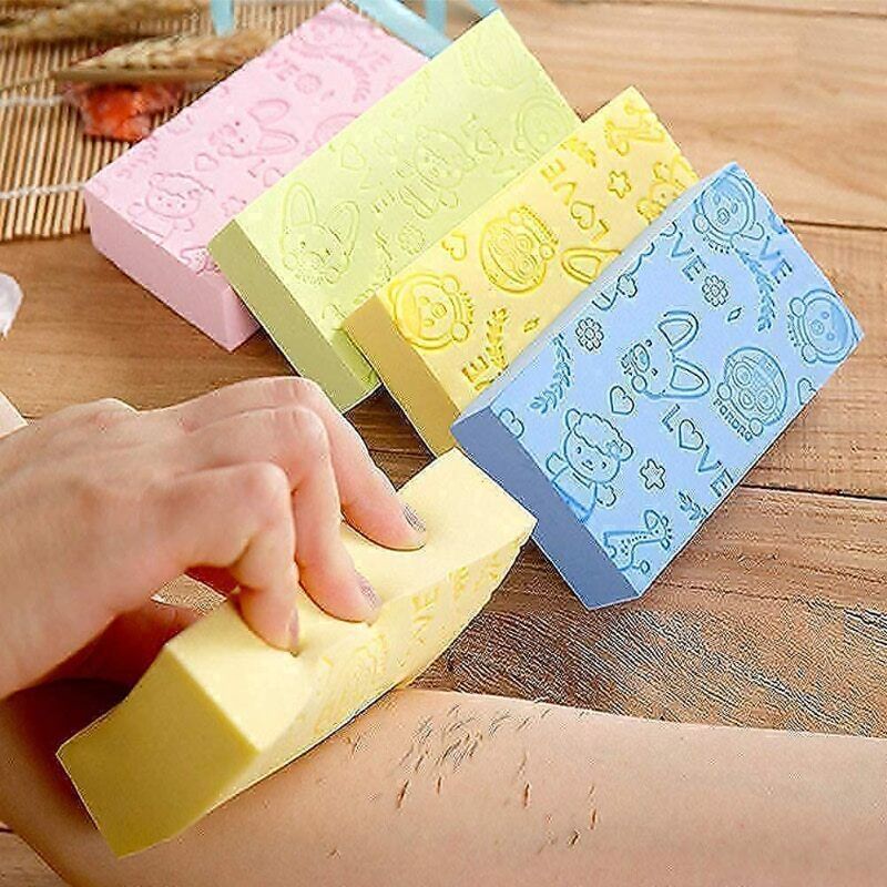 Zuha Pack 1 Super Soft Bath Sponge Scrubber for Kids & Babies - Gentle Cleaning, Exfoliating, and Dead Skin Removal- Perfect for Men and Women (Surprise Colors)