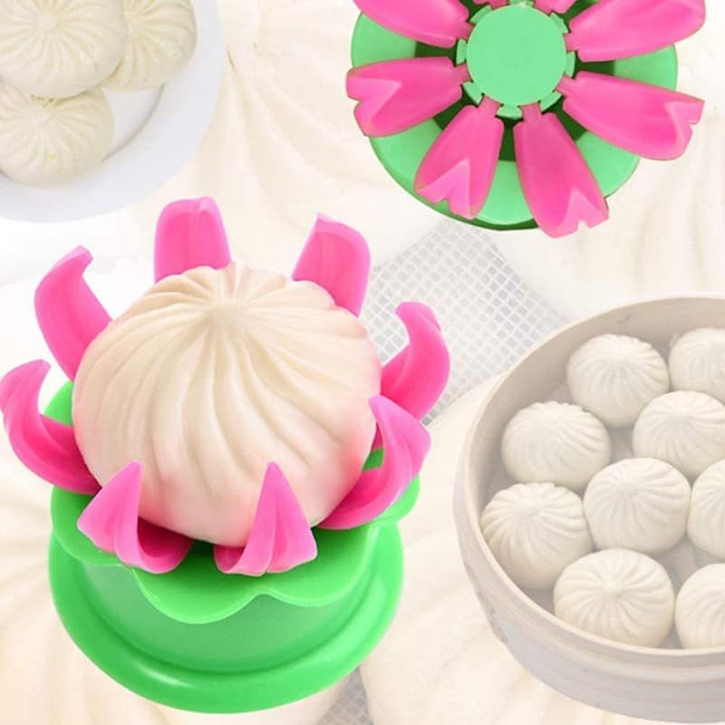 Zuha Momos Dumpling Maker Mould Shape Plastic Dough Press Home Momo Maker Machine (Multicolor_Pack of 1)
