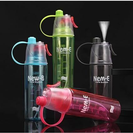 Zuha Mist Spray Bottle, 2 In 1 Drink And Mist Water Bottle, Sports Spray Bottle Straw Outdoor Bicycle Water Bottle Sippers Dishwasher Safe, Bpa-Free, 600Ml,Blue