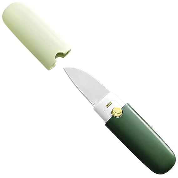 Zuha Pocket Knife, Kitchen Knife Peeler Portable Knife for Fruit 2 in 1 Knife and Peeler for Kitchen Travel Knife with case Stainless Steel Bled Pack of 1 (2 in 1)