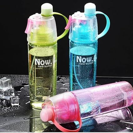 Zuha Mist Spray Bottle, 2 In 1 Drink And Mist Water Bottle, Sports Spray Bottle Straw Outdoor Bicycle Water Bottle Sippers Dishwasher Safe, Bpa-Free, 600Ml,Blue