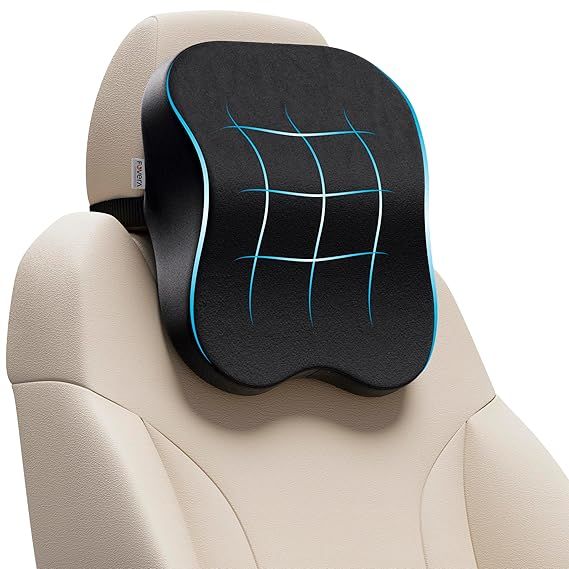 Zuha Car Neck Rest Pillow Memory Foam Neck Pillow for Car, Car Seat Head Rest Cushion for Neck & Cervical Support - Relieves Neck Pain